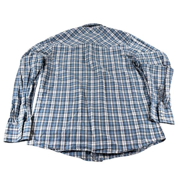 Wrangler Retro Western Plaid Pearl Snap Long Sleeve Shirt Sz L - Picture 3 of 9